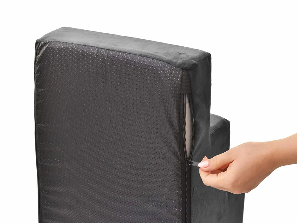 Schody dla psa o wysokości 40 cm, 4 stopnie, dla pies, kotów, zwierząt domowych, do łóżka i samochodu, pluszowe pokrowce, kolor: ciemnoszary