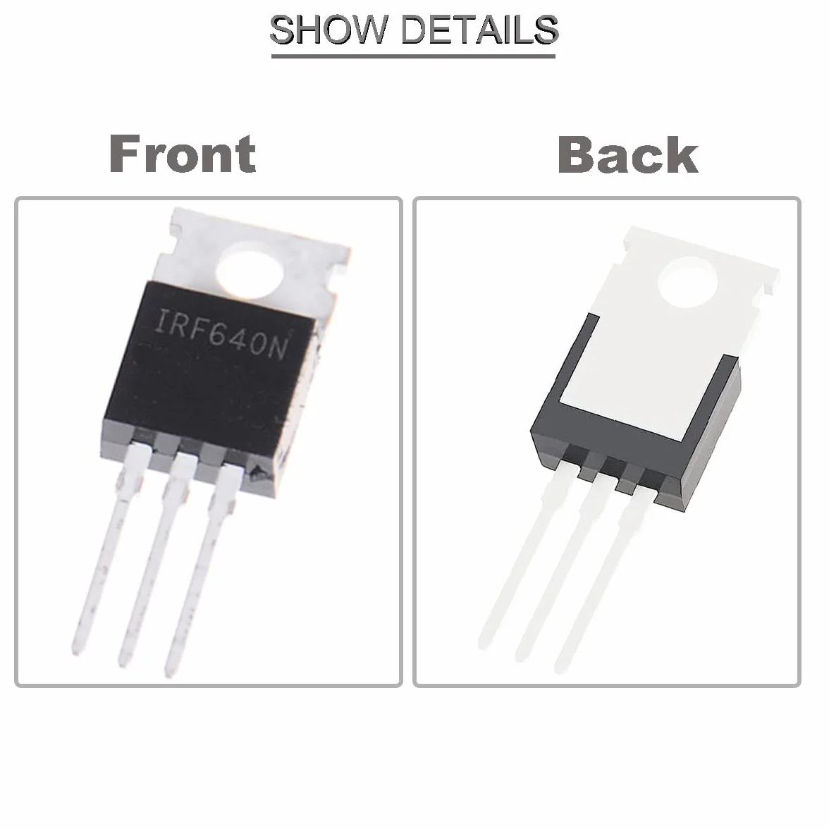 IRF640 IRF640N Mosfet Tranzystor 18A 200V IRF640NPBF N-Channel Power MOSFET TO-220AB 3Pin z chłodnicą śrubową Podkładka silikonowa