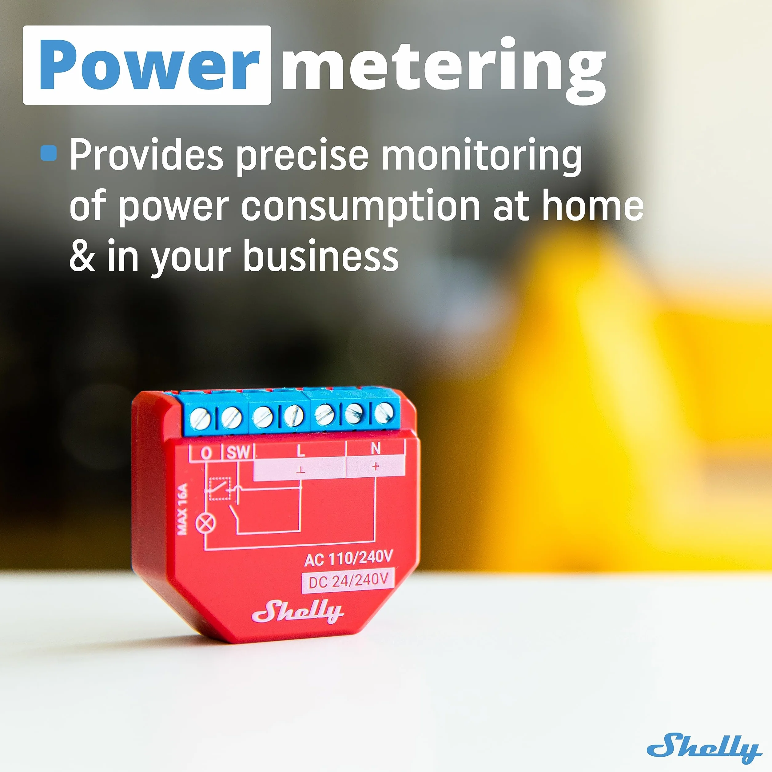Shelly Plus 1PM Bluetooth Wi-Fi automatyzacja urządzeń elektrycznych świateł zużycia energii zestaw 4 szt.