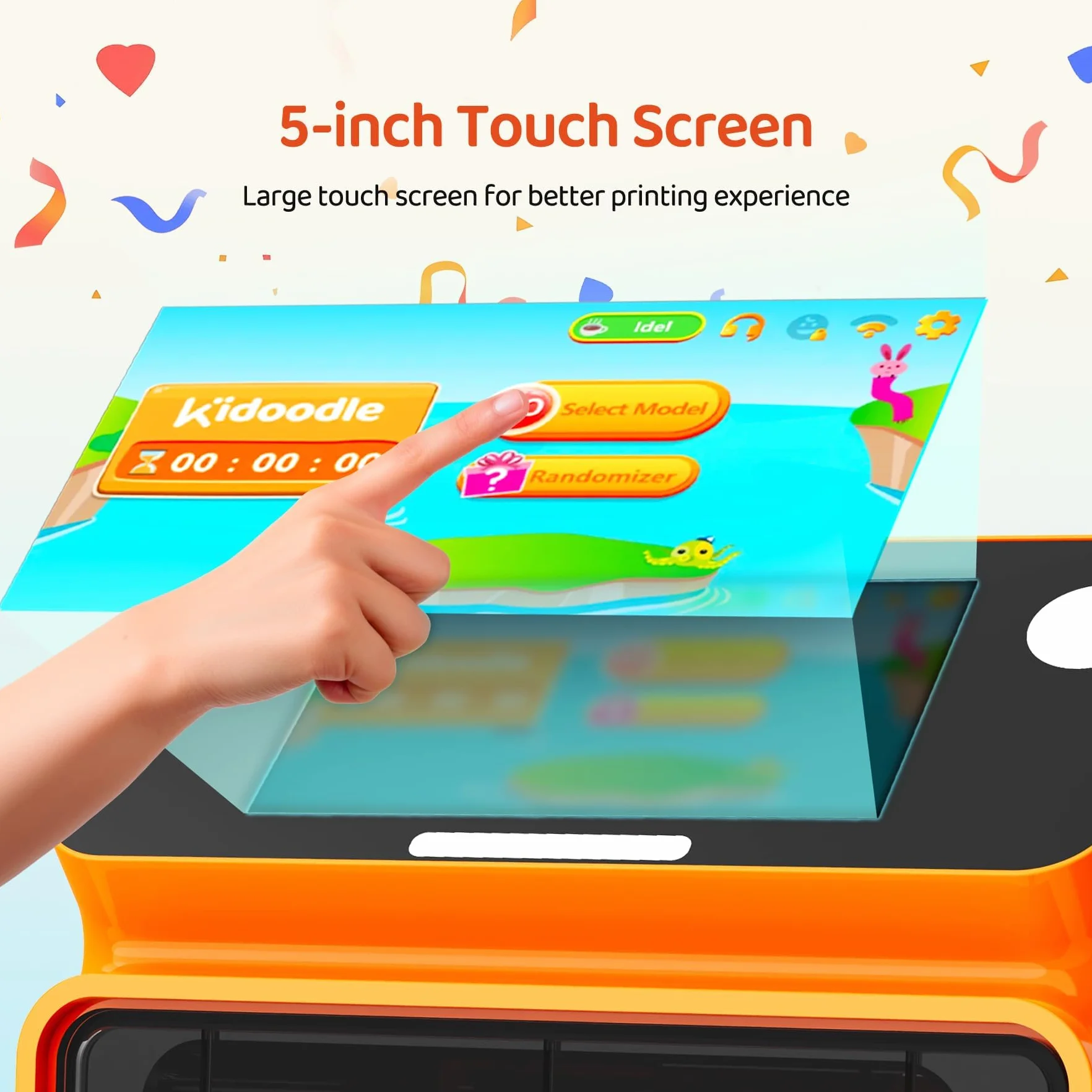 Mini drukarka 3D Kidoodle dla dzieci 600 mm/s ekran dotykowy 5"