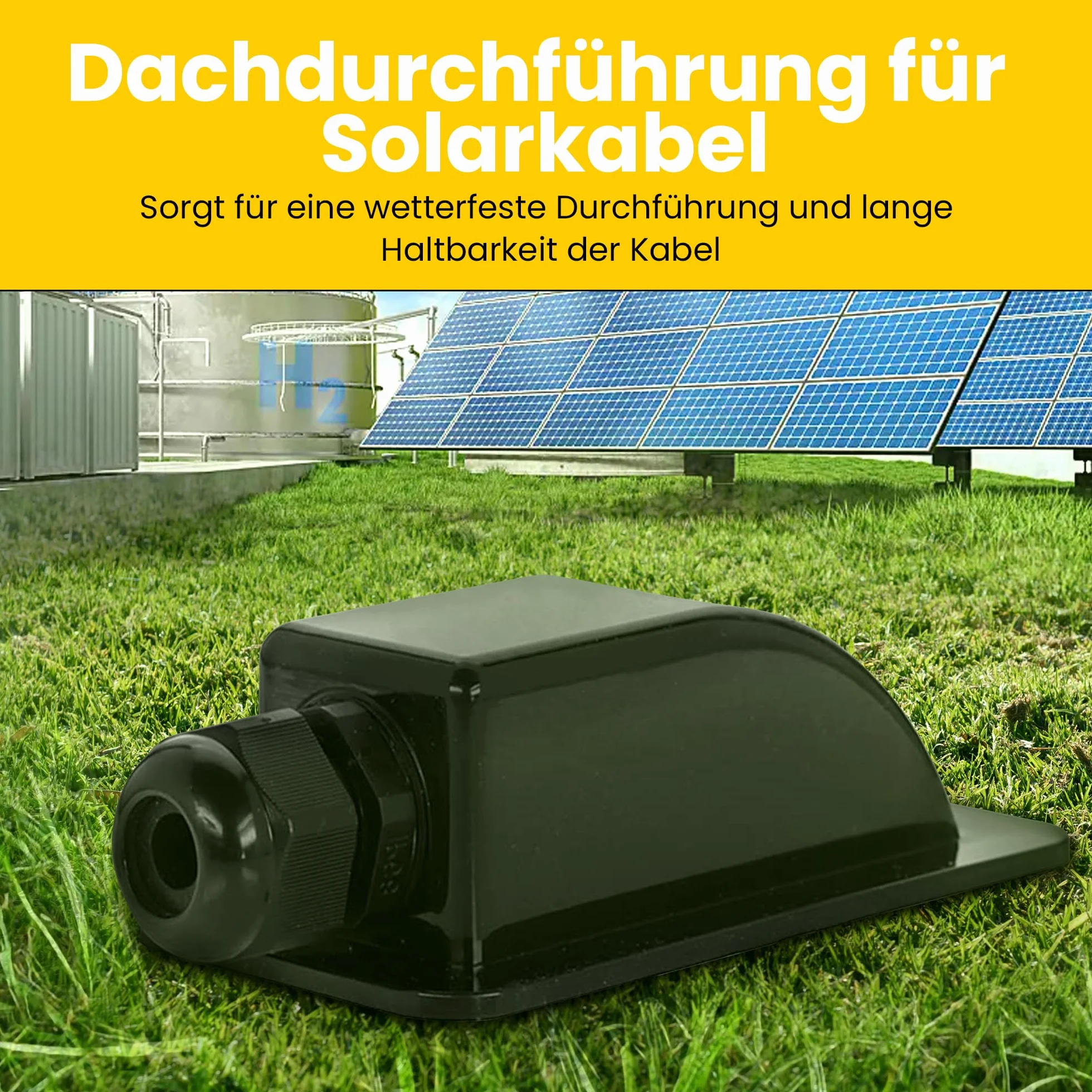 Offgridtec Kanał dachowy 1-kanałowy czarny do kampera przyczepy kempingowej łodzi kabel solarny kanał ABS, 1 sztuka, 006425