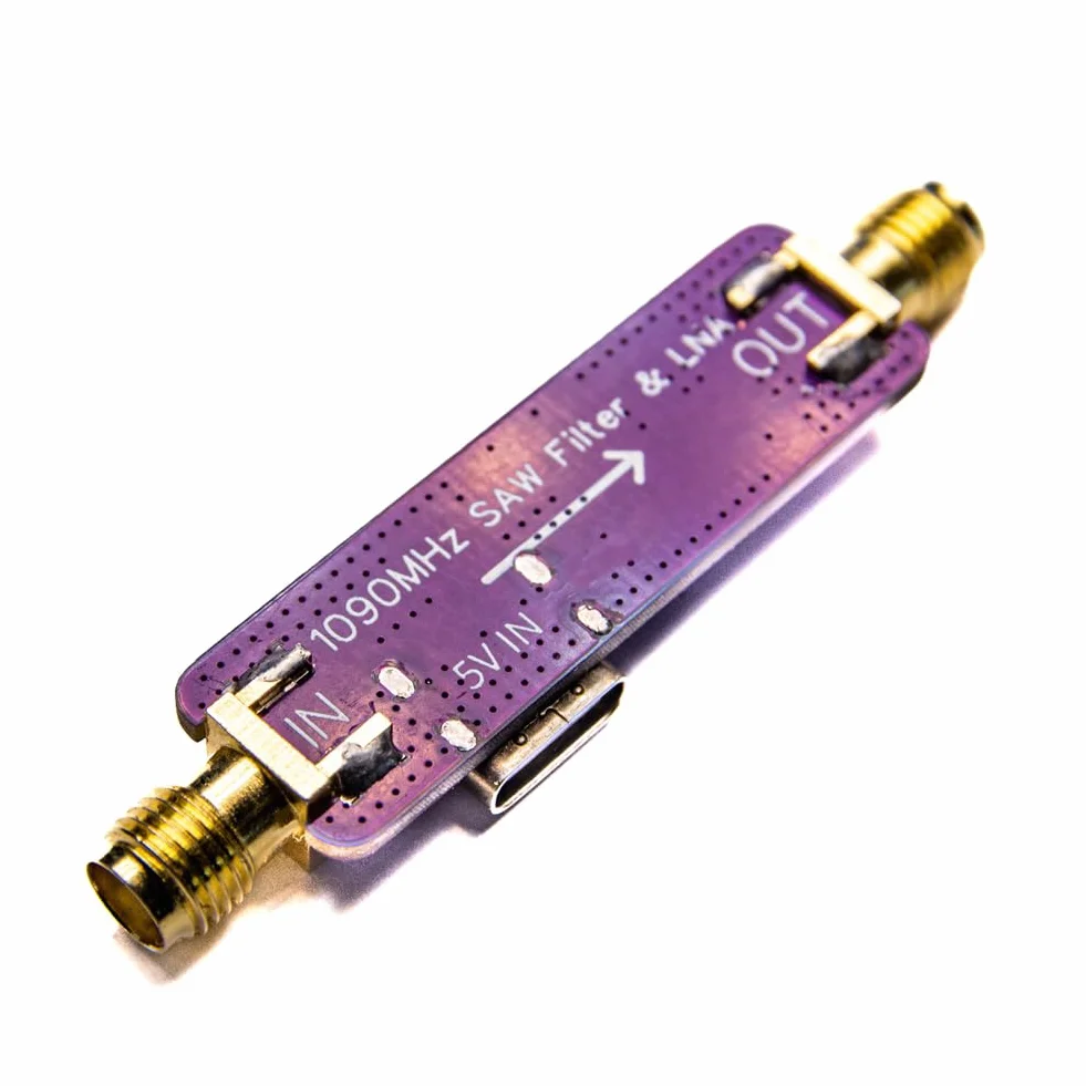 1090MHz 1.09GHz ADS-B Aktywny Filtr SAW i Zasilacz LNA 5V