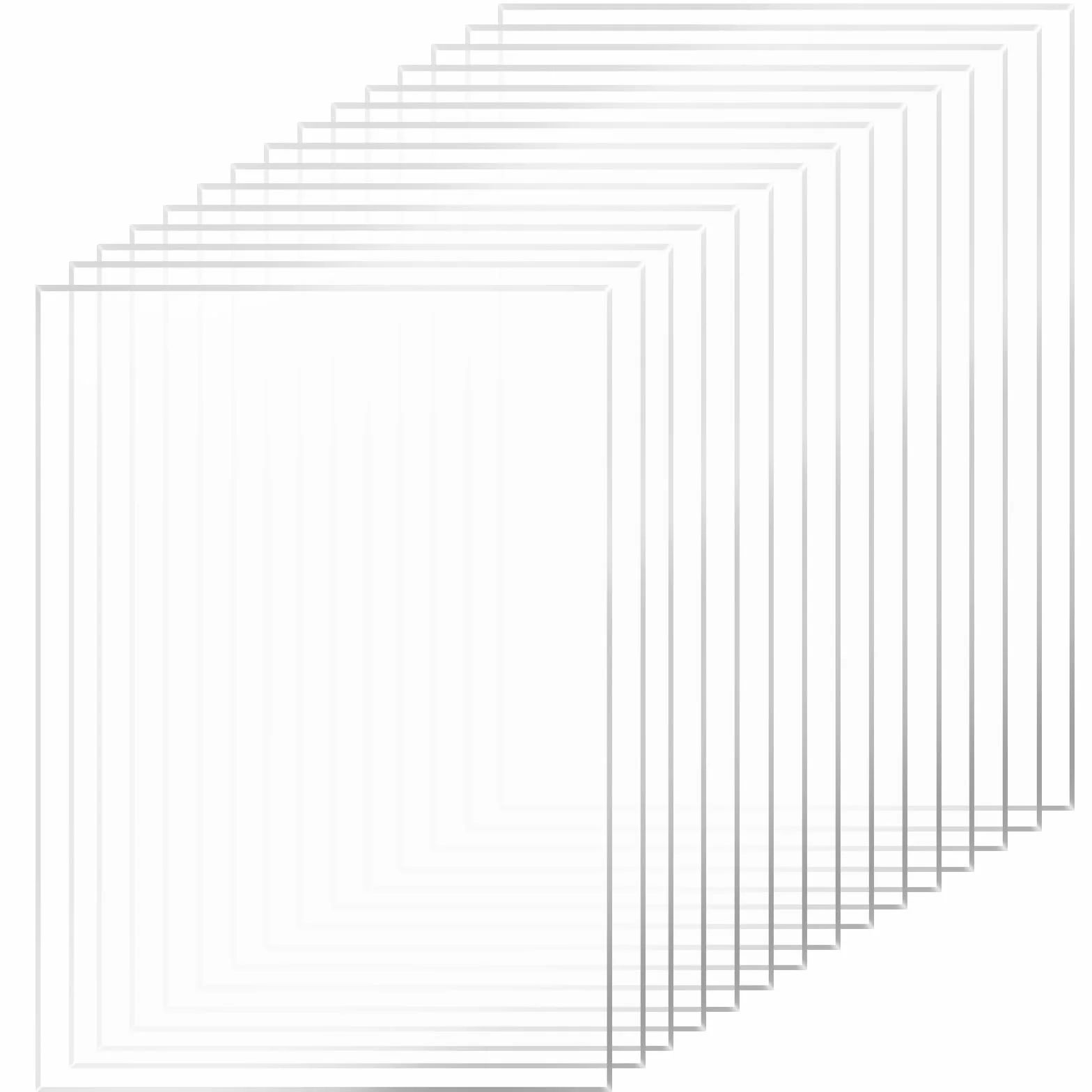 15 szt. Akrylowy Przezroczysty 2 mm, Przezroczysty akryl 15 x 20 cm, przezroczysta plastikowa płyta z pleksi do ramek na zdjęcia, wyświetlacz projektu, malowanie