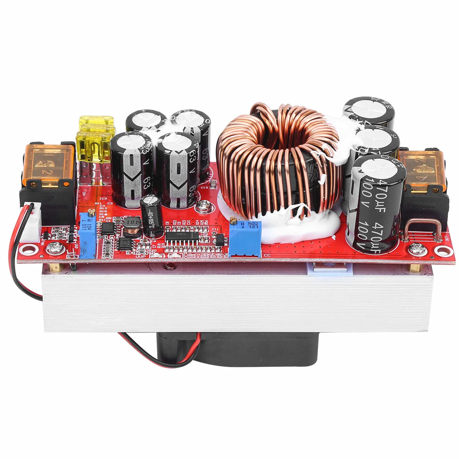 Konwerter DC Boost 1800W 40A Step Up 10-60V do 12-97V 1500W 30A Przetwornica Podwyższająca Napięcie Moduł Zasilający