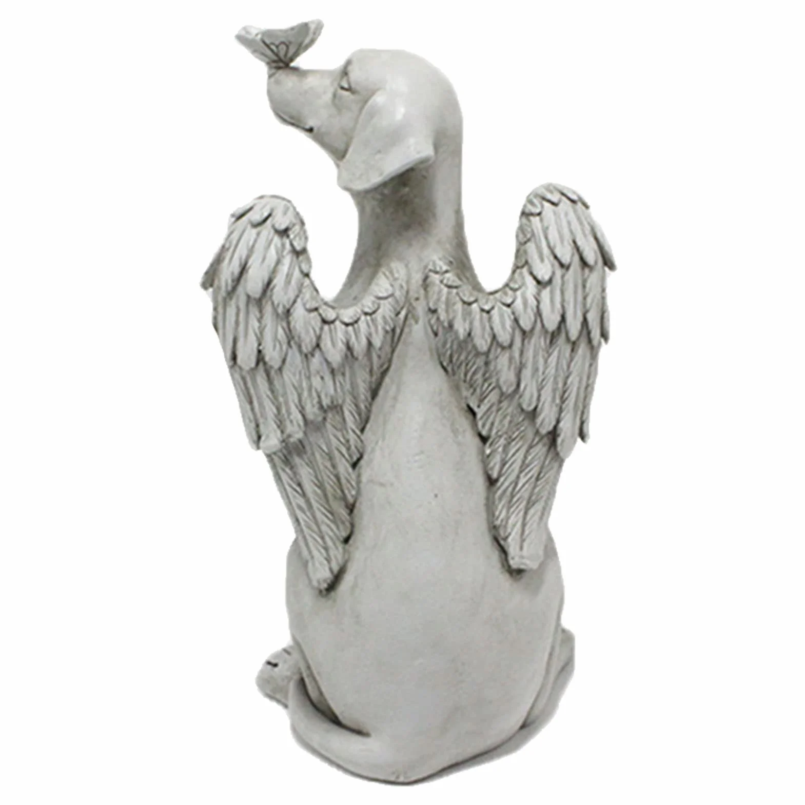 Anioł Pies Skrzydła Anioła Pamiątkowa Statua Ręcznie Rzeźbiona żywa Realistyczna żywica Pet Pamiątkowe Kamienie Grób Hołd Statua Ogród Nagrobki Dekoracja Trawnika