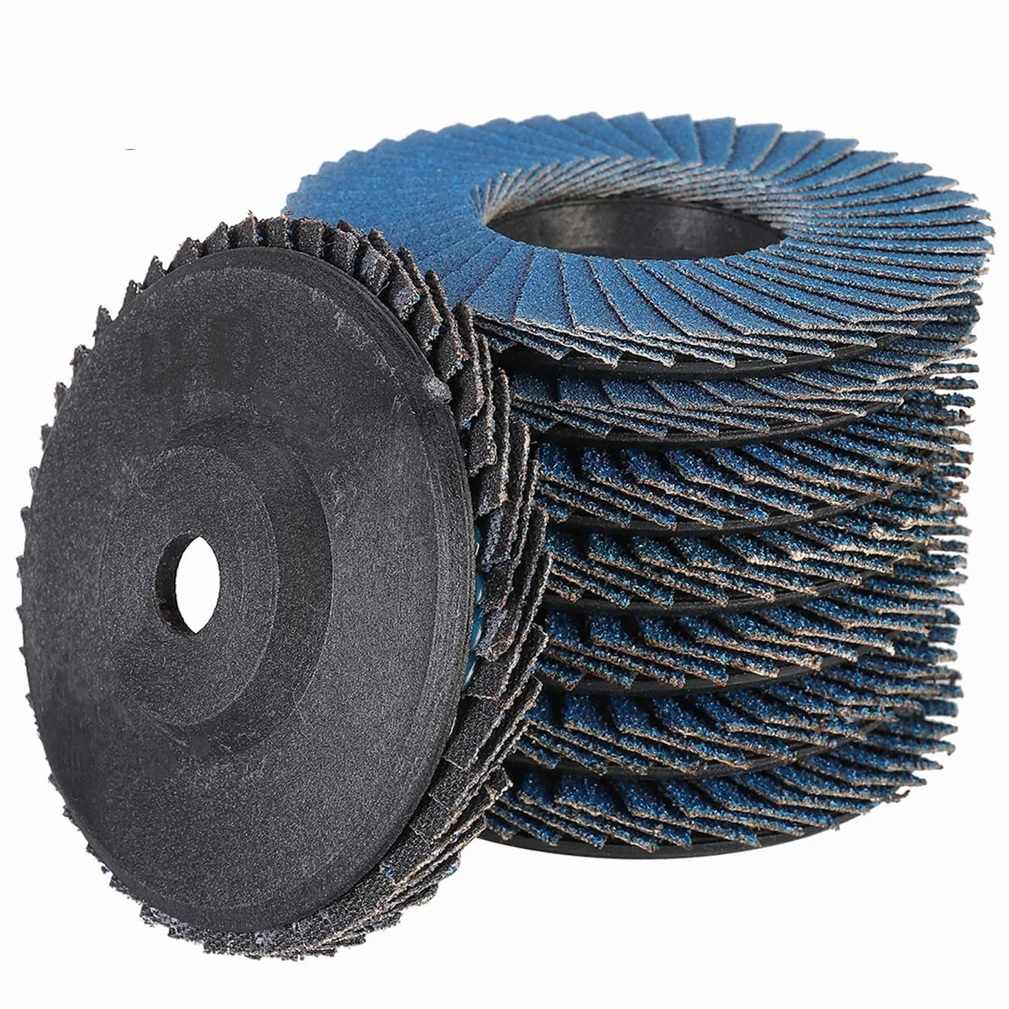 CruSio Tarcze Listkowe Zestaw 8 Tarcz Lamelkowych 76 Mm X 10 Mm Ziarnistość 40/60/80/120 Zestaw Mieszający Niebieskie Tarcze Lamelkowe Tarcze Wachlarzowe Tarcze Ścierne Do Mopa Do Szlifierki Kątowej