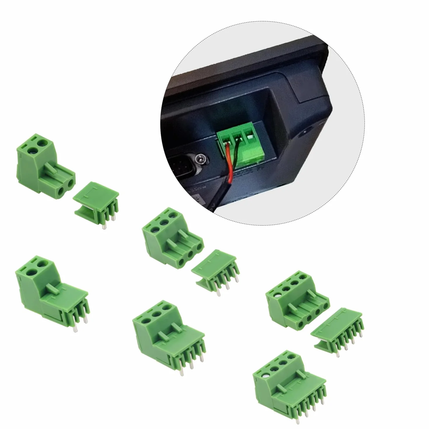 YIXISI 25 par Złączy Śrubowych do Montażu na Płytce Drukowanej, 5.08 mm 2-Pinowe / 3-Pinowe / 4-Pinowe Złącze Bloku Zacisków PCB, Złącze Bloku Zacisków Śrubowych, do PCB (Kąt Prosty)