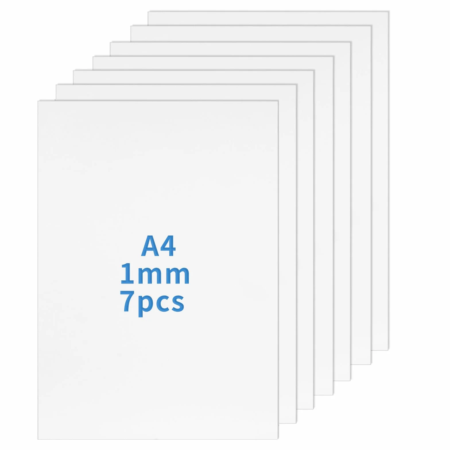 Płyta Polipropylenowa PP 1mm 21x29,7 cm Biała 7 Sztuk