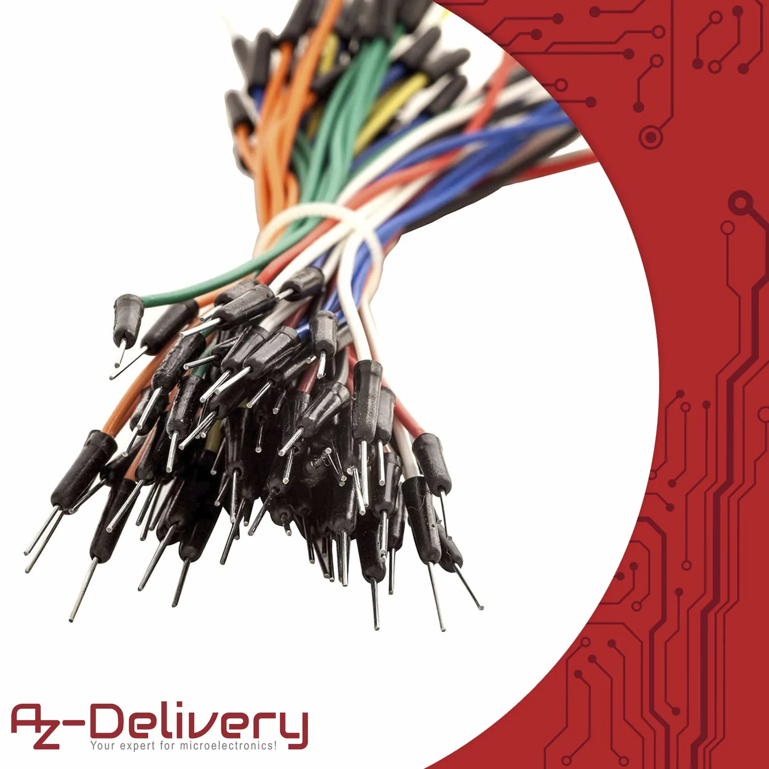 AZDelivery 65szt. Jumper Wire Cable Jumpers kompatybilny z płytką stykową Arduino Raspberry Pi