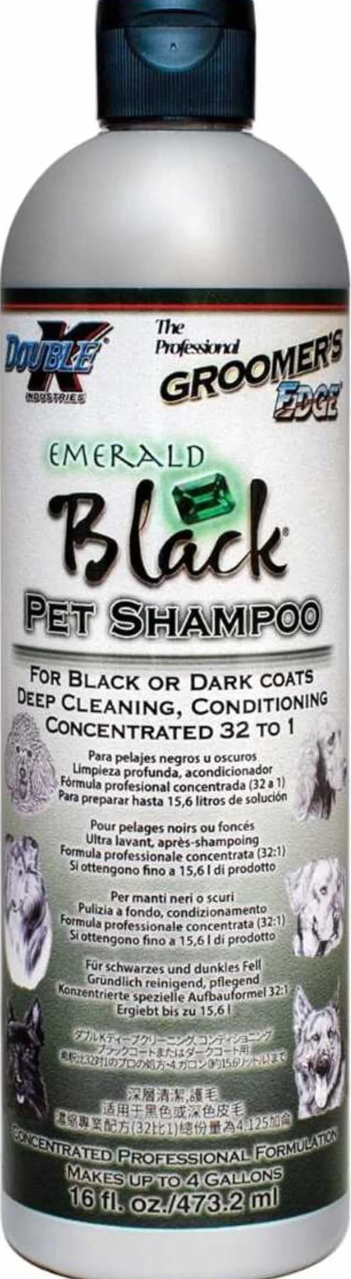 Double K Emerald Black Hair Szampon dla zwierząt domowych 473 ML