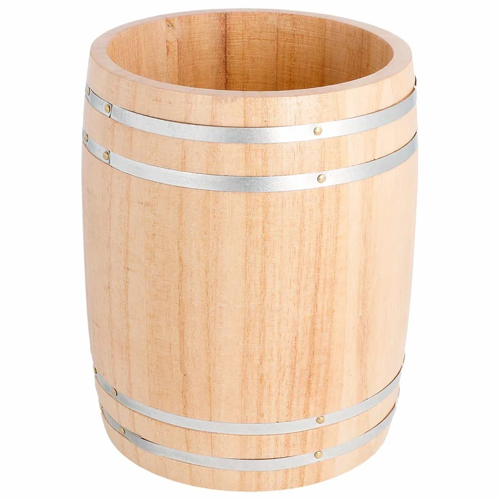 1 opakowanie – mini beczka Ø 11,5 x 13,8 cm naturalne drewno