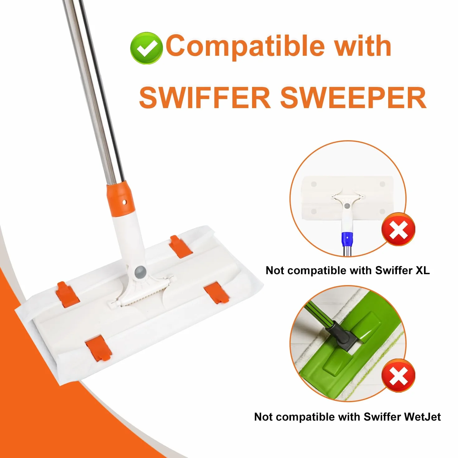 Suche Sciereczki do Zamiatania 80 Szt. Wymienne Wlókninowe Wklady do Mopa Kompatybilne ze Swiffer