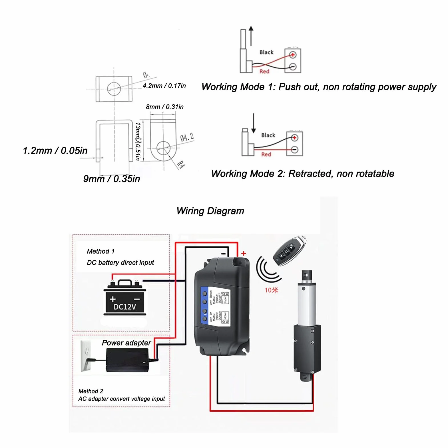 Elektryczny Siłownik Liniowy DC 24 V, Siłownik Liniowy prędkość Silnika 4 Mm/s 150N IPX4 50 Mm Skoku do Elektrycznych Drzwi Maszyn Przemysłowych