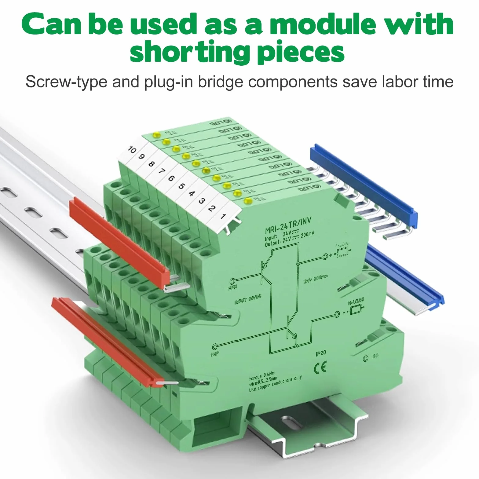 Konwerter sygna?u MRI-24TR/INV NPN PNP konwerter sygna?u PLC Sensor Polars IO Level Conversion Module