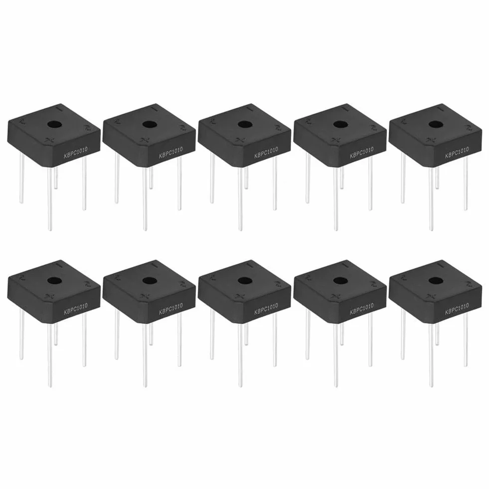 KBPC-1010 Brückendiodengleichrichter 10A 1000V 4-Pin Stabile Leistung(5Pcs)