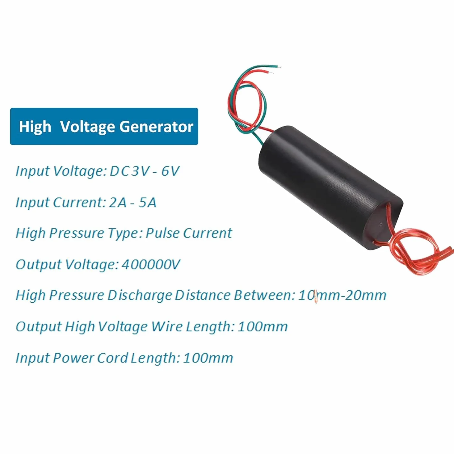 Generator wysokiego napięcia DC 3V-6V do 400kV 400000V Boost Step-up Moduł Zasilania