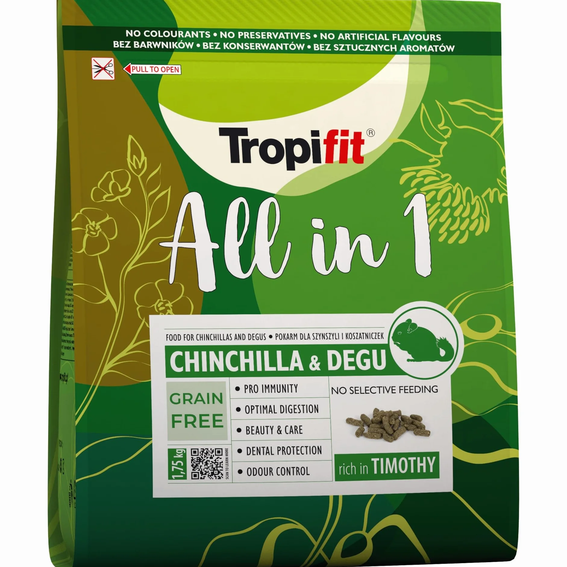 Tropifit All in 1 Chinchila & Degu - karma dla szynszyli i koszatniczek 1,75kg