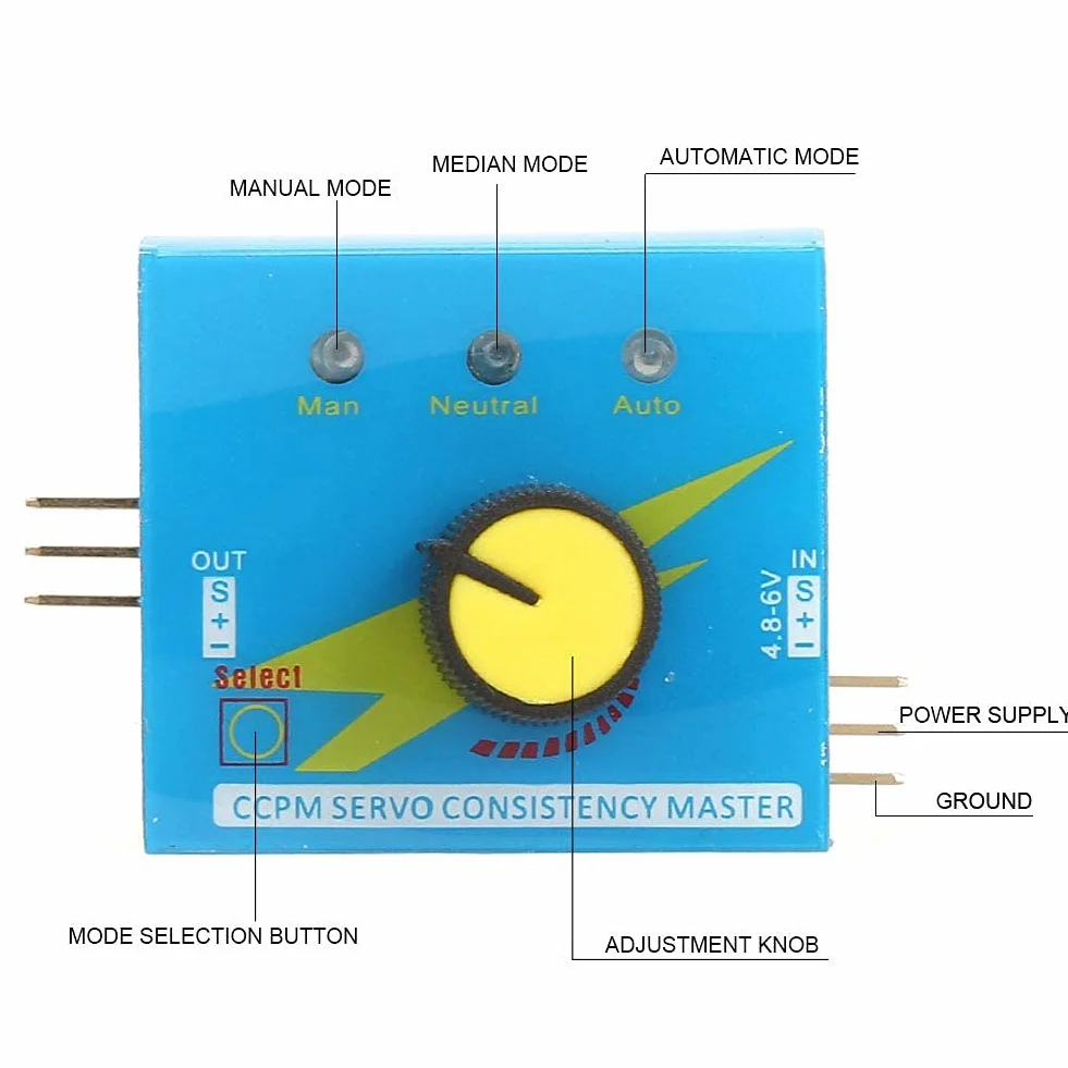 DC 4.2 6.0V 3 Kanały Tester Serwo Serwo, Youmile 2 szt. Tester Serwomechanizmu RC Kontrolery Kontrolery Prędkości Silnika Tester Silnik RC Testowanie ESC z Trójstopniowym