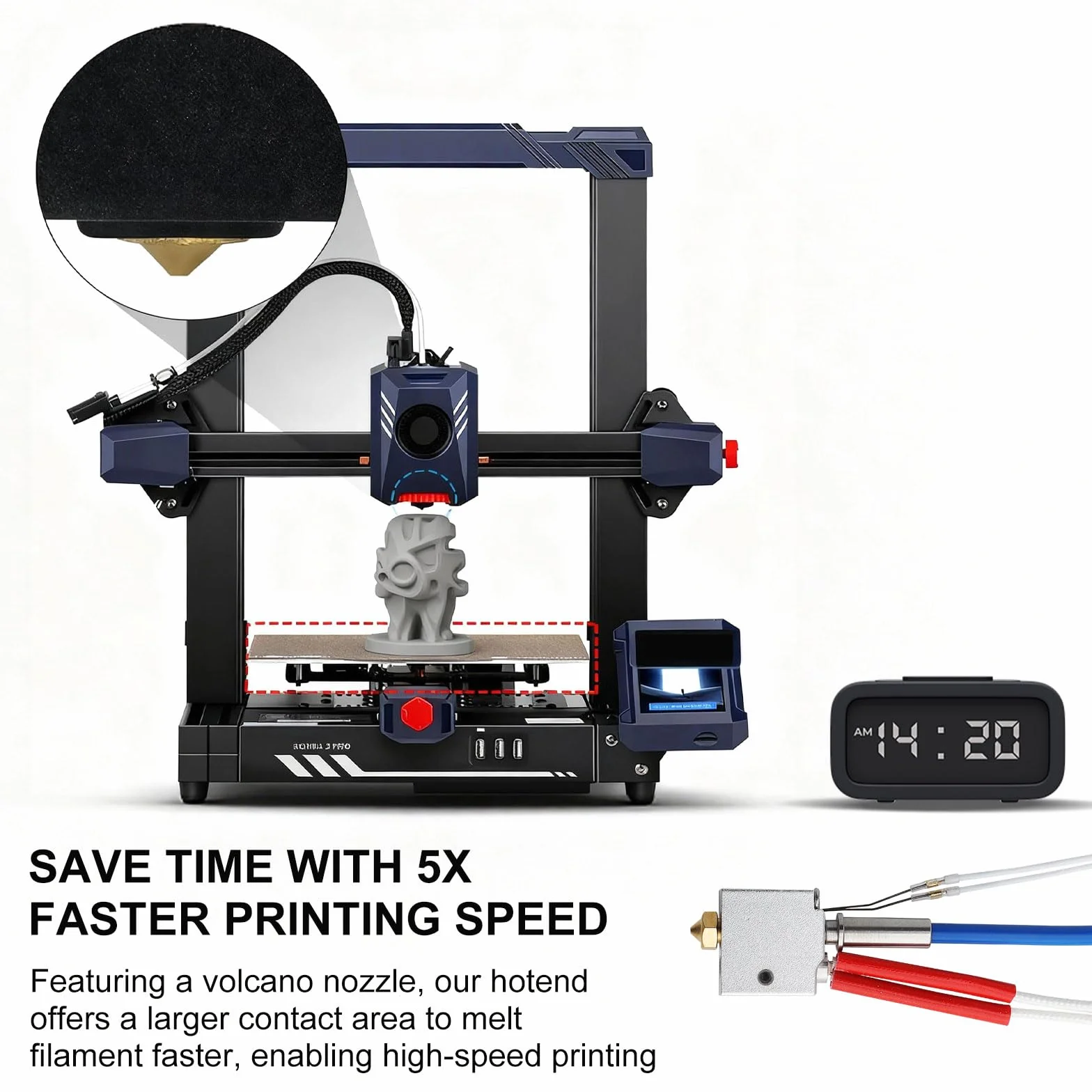 Kobra 2 Hotend 24 V 60 W zestaw zamienny do wytłaczarki kompatybilny z Kobra 2 Pro, Kobra 2 Neo, V5