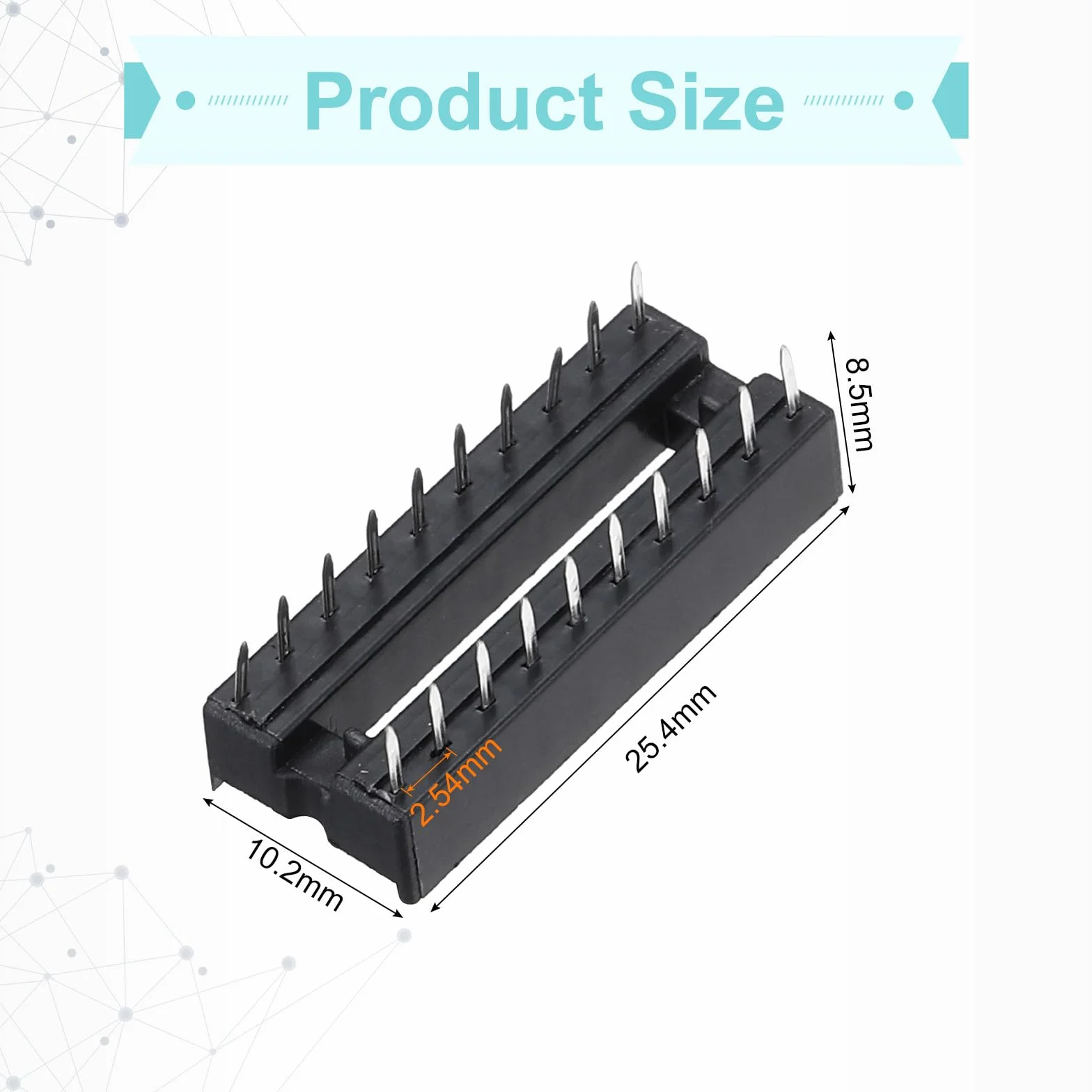 QUARKZMAN 40 sztuk DIP IC Chip Socket Adapter 20-pin 2,54 mm Pitch do Breadboard PCB