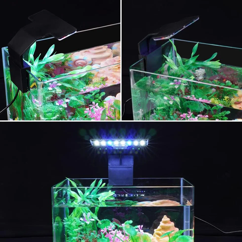 Lampa do akwarium Adiwo - trójstopniowa zmiana koloru - (czarny standard europejski)