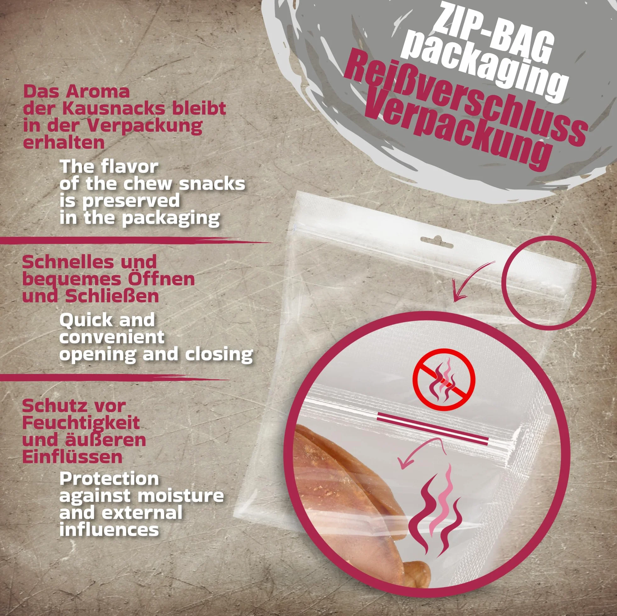 Naturalne uszy wieprzowe w paski dla psów 1 kg (55-65 sztuk) | naturalna przekąska do żucia ze 100% świni | miękka i bogata w białko | bez dodatków i bez zbóż