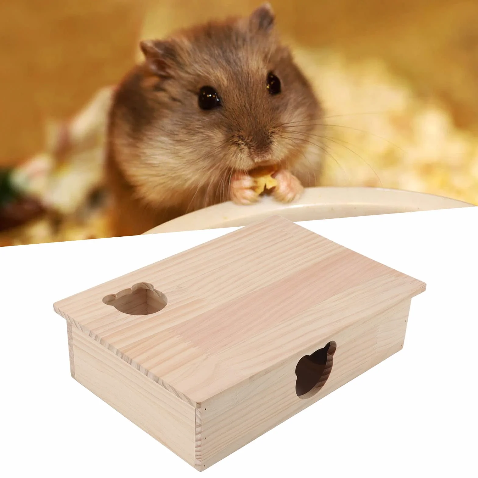 Maze Hamster Hideout, wielokomorowa mała kryjówka dla zwierząt domowych z ruchomym dachem dla chomików myszy myszoskoczki