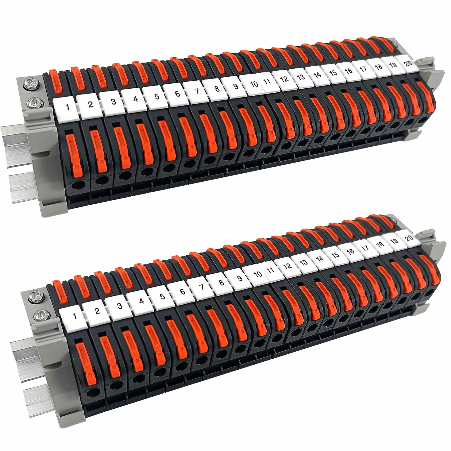 40 sztuk elektrycznych listew zaciskowych do szyny DIN PCT-211 0,08-4 mm², elektroniczna listwa zaciskowa do projektów DIY, szybkie okablowanie