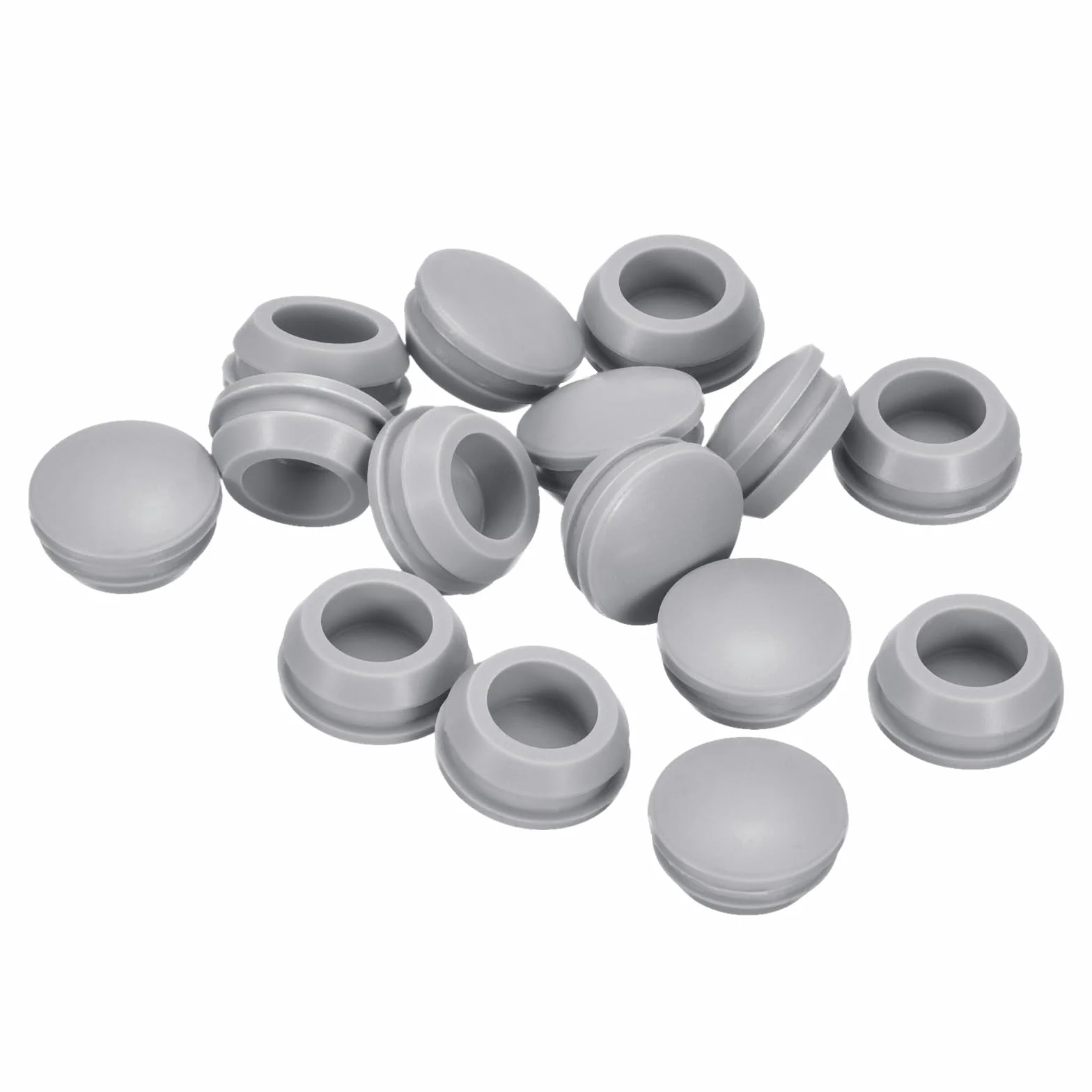 QUARKZMAN Silikonowe zatyczki do otworów 14-15 mm, wodoszczelne zatyczki do rur metalowych, szare