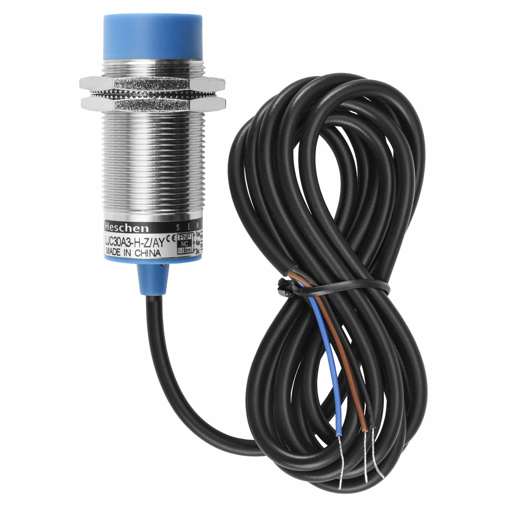 Heschen M30 pojemnościowy czujnik zbliżeniowy LJC30A3-H-Z/AY 1-15mm 10-30VDC PNP NC