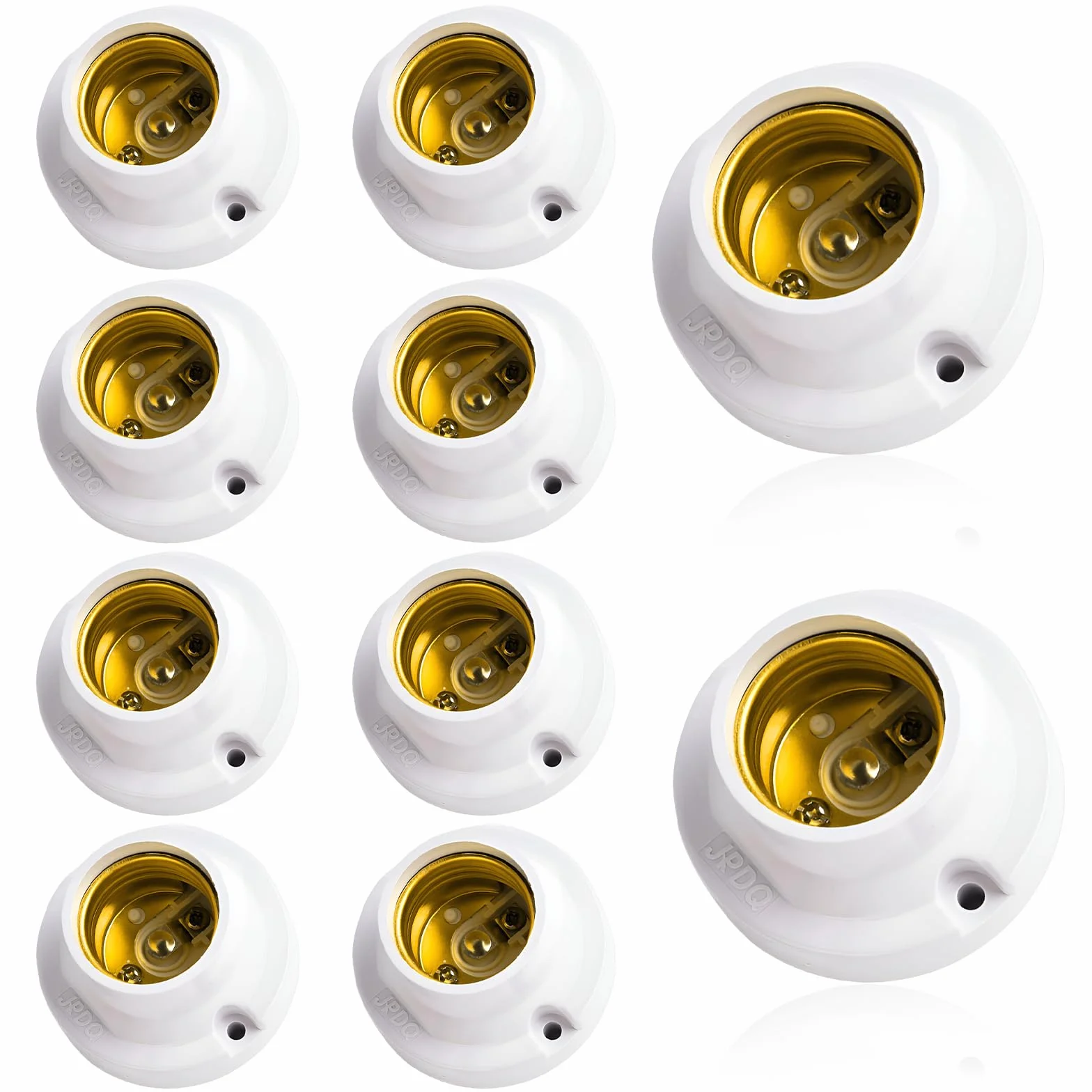 Oprawki E27 10 sztuk adapter do lampy energooszczędnej gwint E27 biały