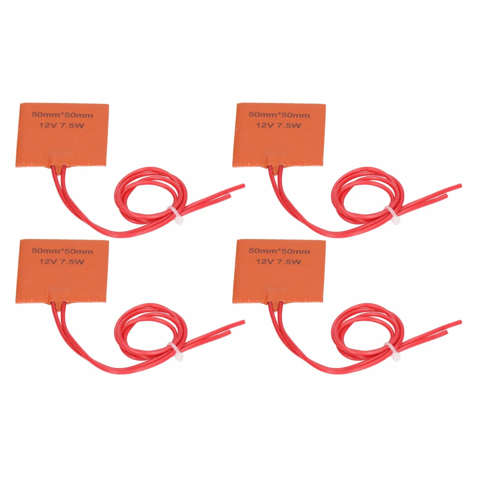 Silikonowy Podkładka Cieplna 12V 7,5W 50x50mm Elastyczna Mata Ciepła