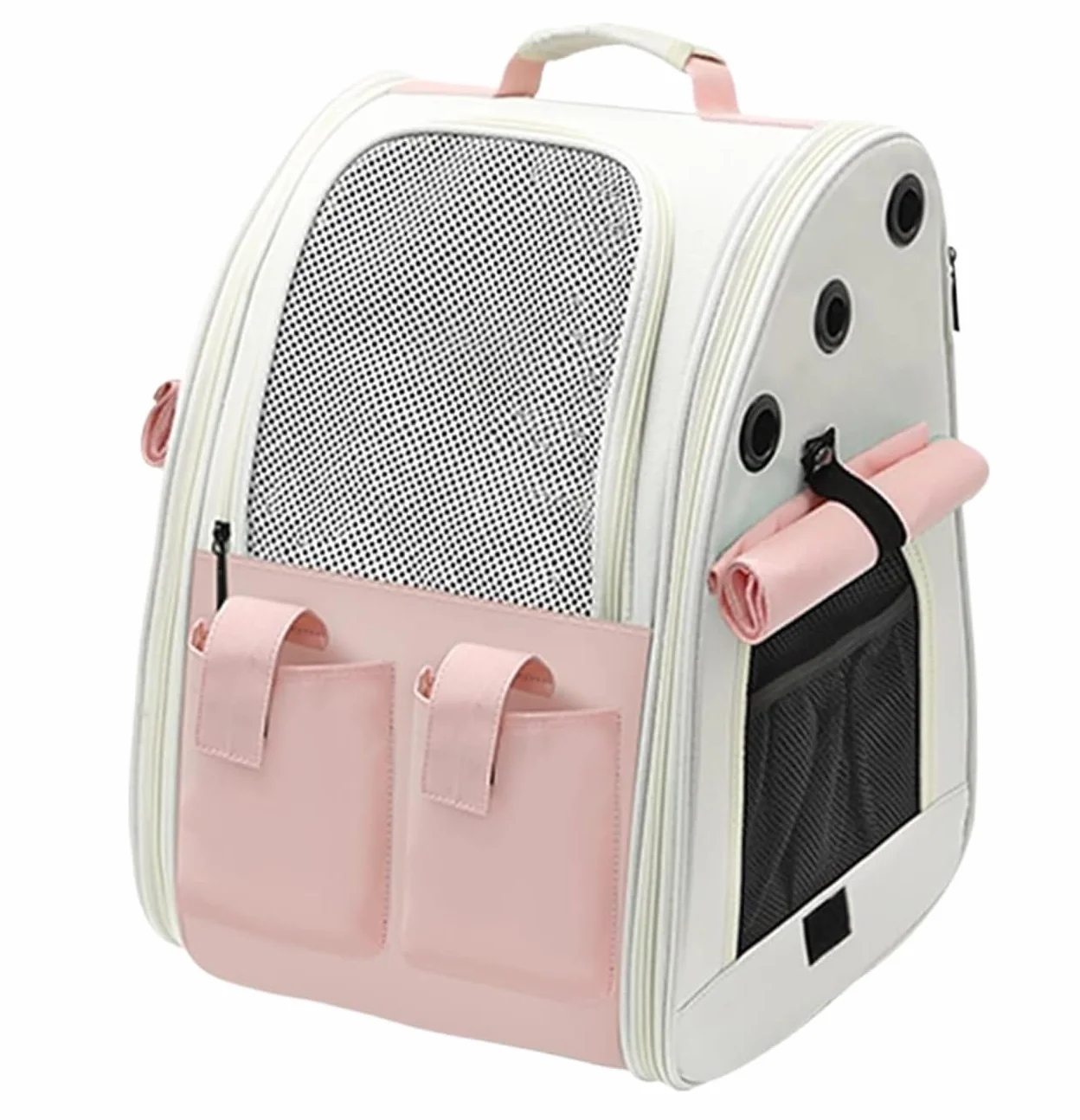 Plecak Zwierząt Torba Dla Kota Na Ramiona Wycieczka Przenośna Zwierzę Plecak Psa Przenośny Transporter Zwierząt Zwierzę(Pink)