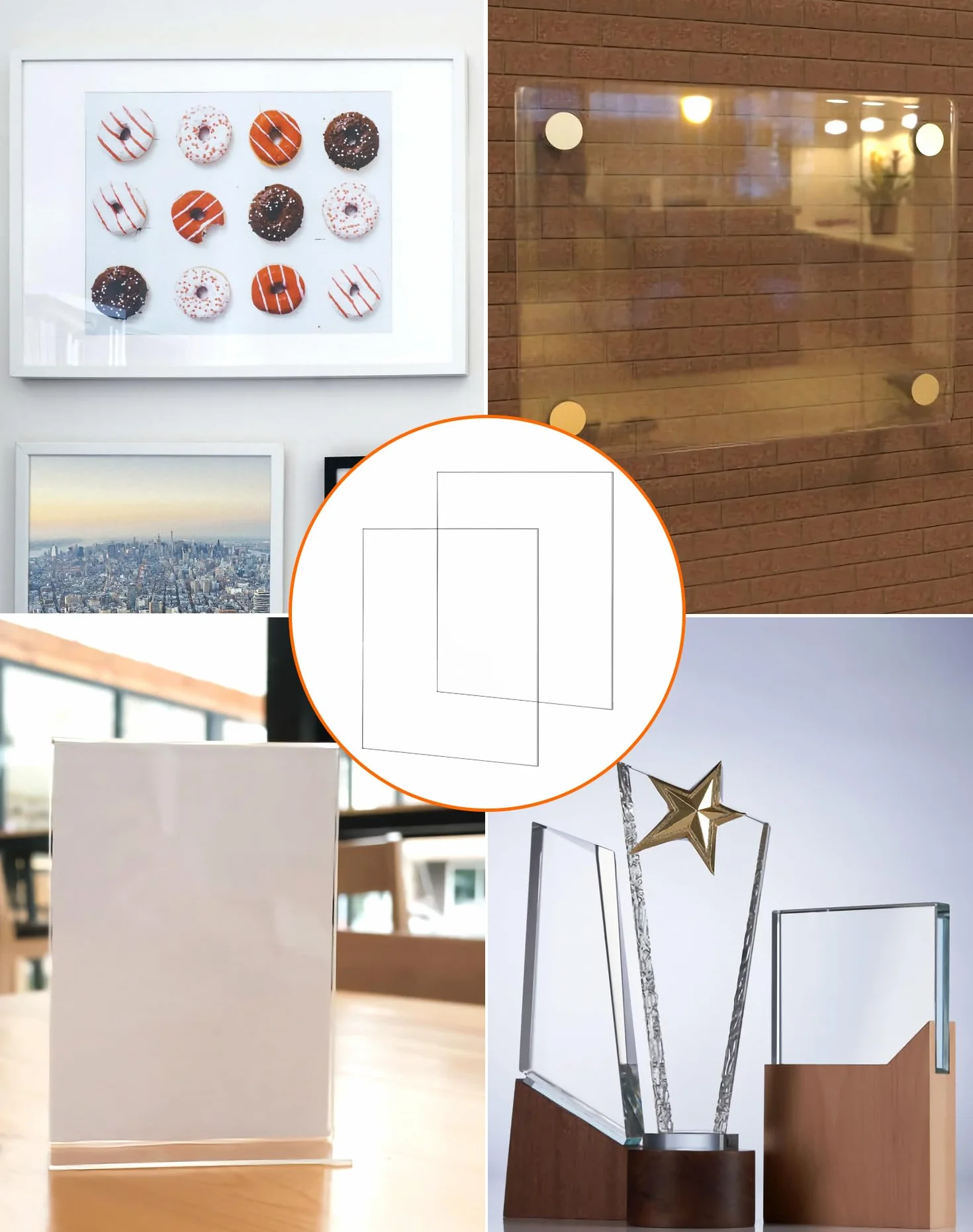 QWORK® 10 sztuk akrylowy arkusz pleksi, przezroczysty arkusz pleksiglasu, 25x20cmx2mm, do ramki na zdjęcia, projekty wystawowe, malowanie