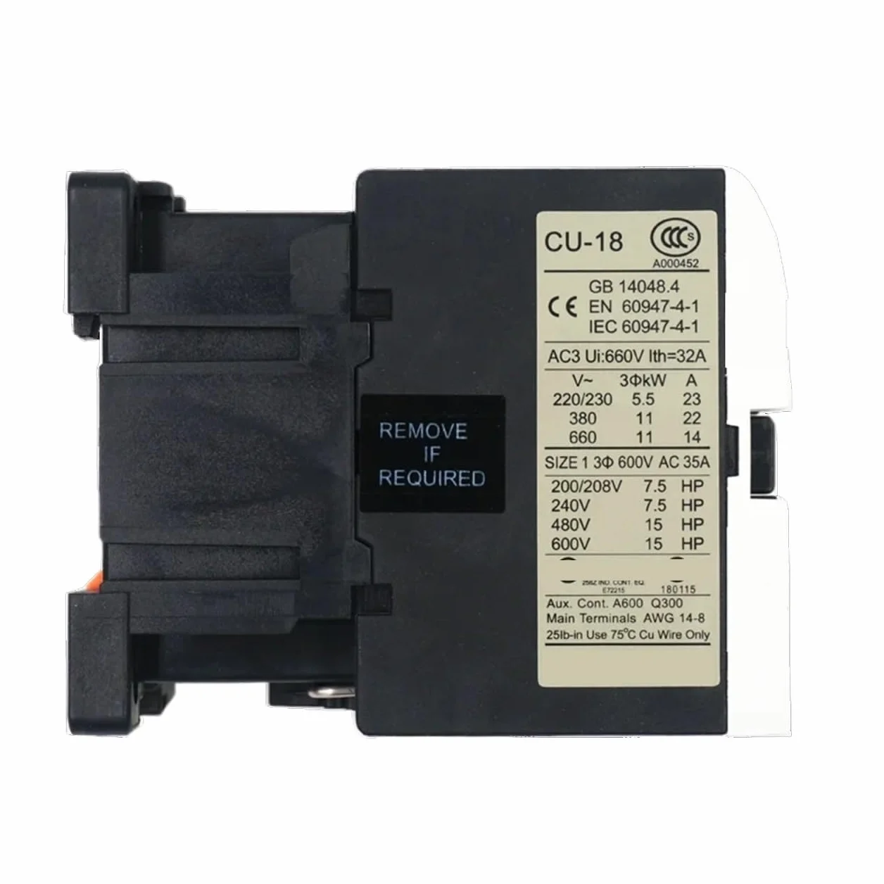 TECO AC stycznik CU-18 220 V/24 V/110 V/380 V (24 V)