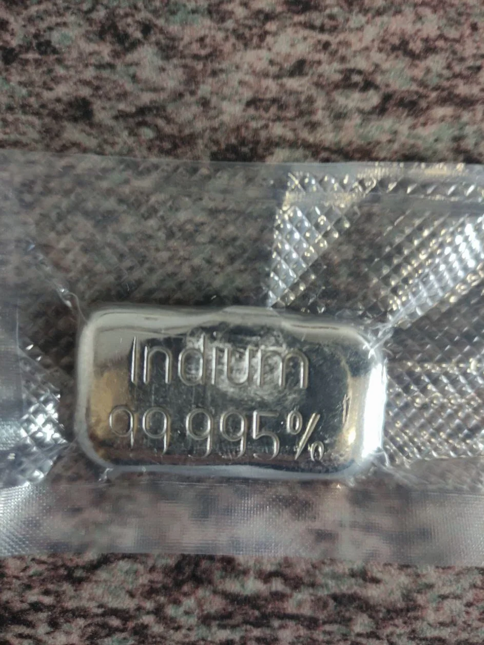 Indium 100 g sztabka wysokiej czystości Indium min. 99,995% czystości