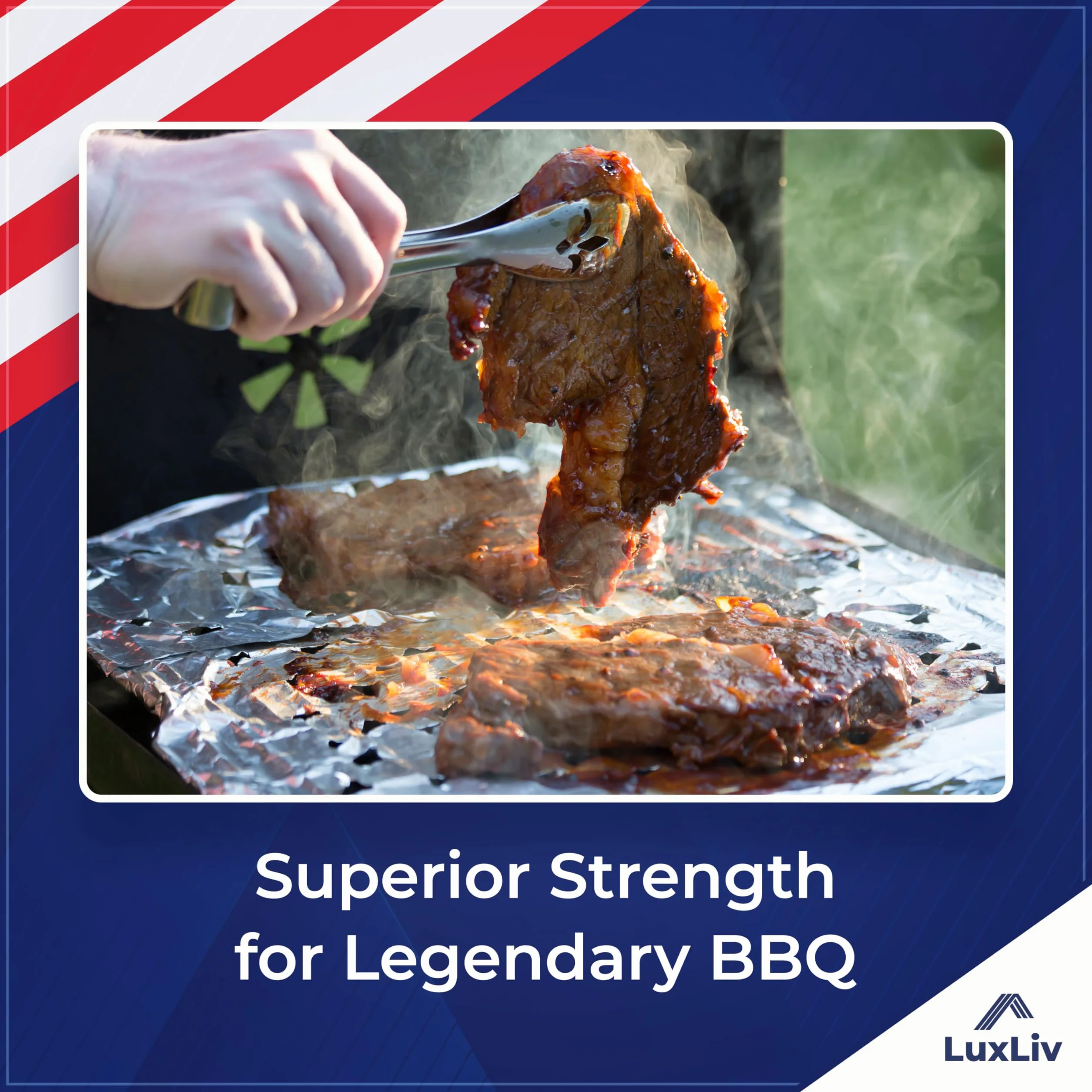 BBQ 30 mikronów aluminiowa wytrzymała folia blaszana rolka – 30 cm szerokości x 30 stóp długości, 150 m2 – klasa grillowania i bardzo gruba, wystarczająco mocna dla przemysłu gastronomicznego z nożem
