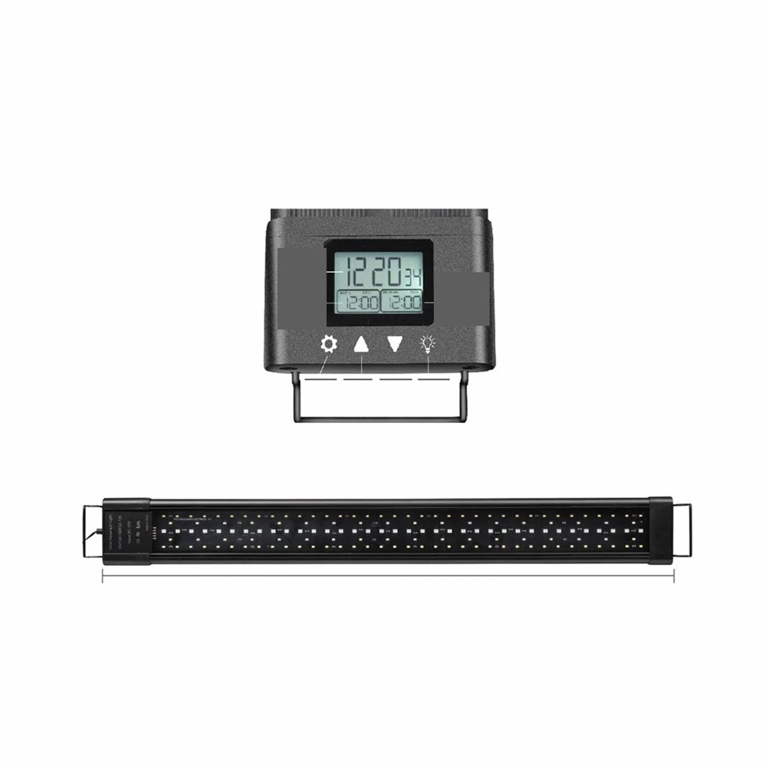 Oświetlenie rafowe LED, 60/75/90/120cm oświetlenie morskie pełne spektrum dla wysuwanego zewnętrznego kontrolera ze stopu koralowego do oświetlenia akwarium słodkowodnego(90CM-for-36-42inch)