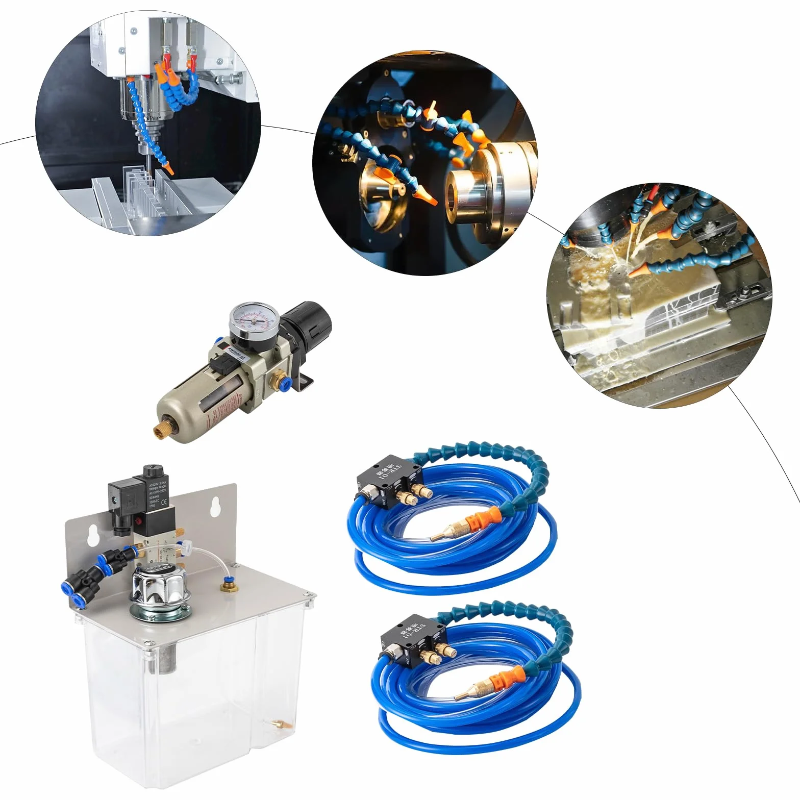 System mgły chłodziwa smarowania w sprayu system mgły chłodziwa system smarowania w sprayu system cięcia chłodziwo smarowanie system cięcia do cięcia metalu do tokarki CNC wiertarki 220V