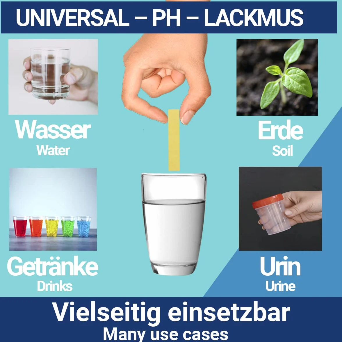 Tester paskowy, paski testowe, 240 sztuk, 1-14 pH, wskaźnik, papier lakmusowy do wody, ziemi, napojów i innych substancji (uniwersalny)