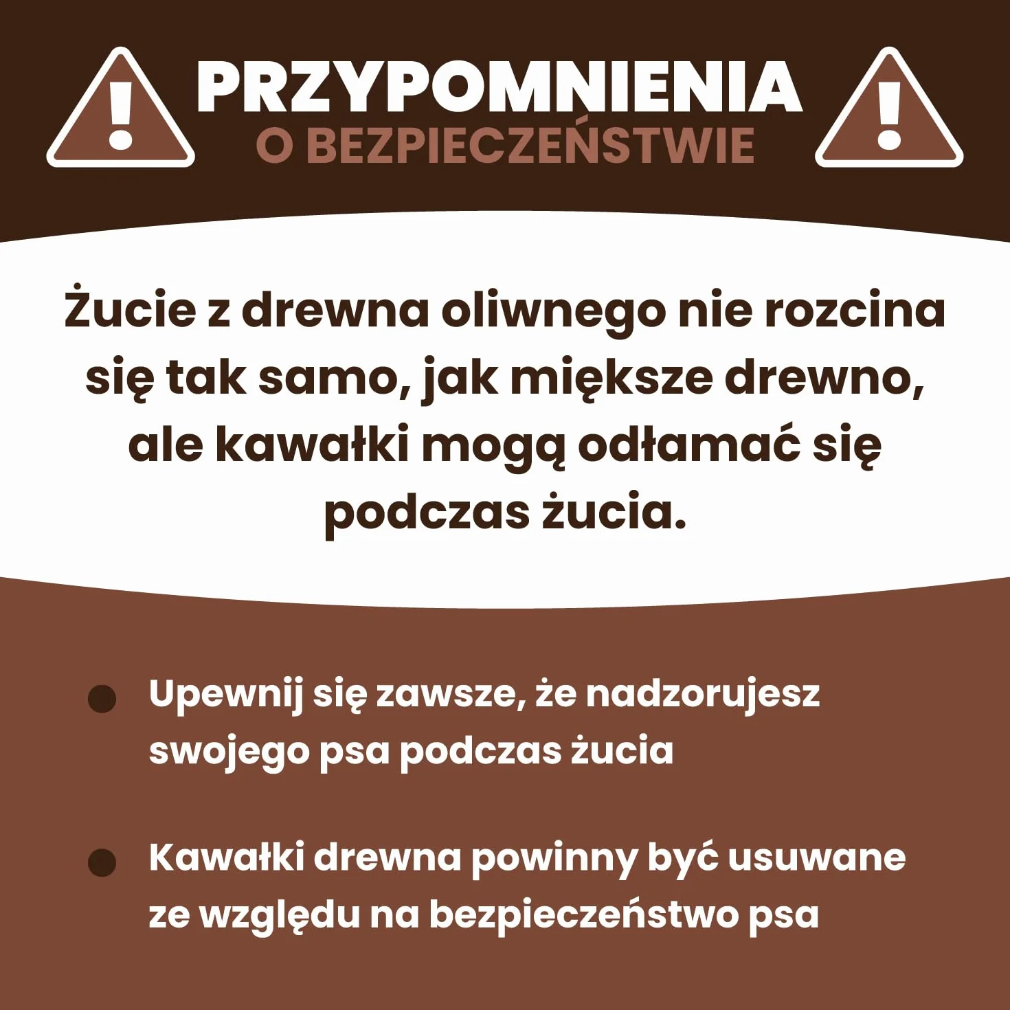 gryzaki dla psów z drewna oliwnego - Gęste i twarde przysmaki dla psów naturalnie bogate w przeciwutleniacze, wzbogacone naturalną oliwą z oliwek - rozmiar L (220-450g), opakowanie 2 szt.