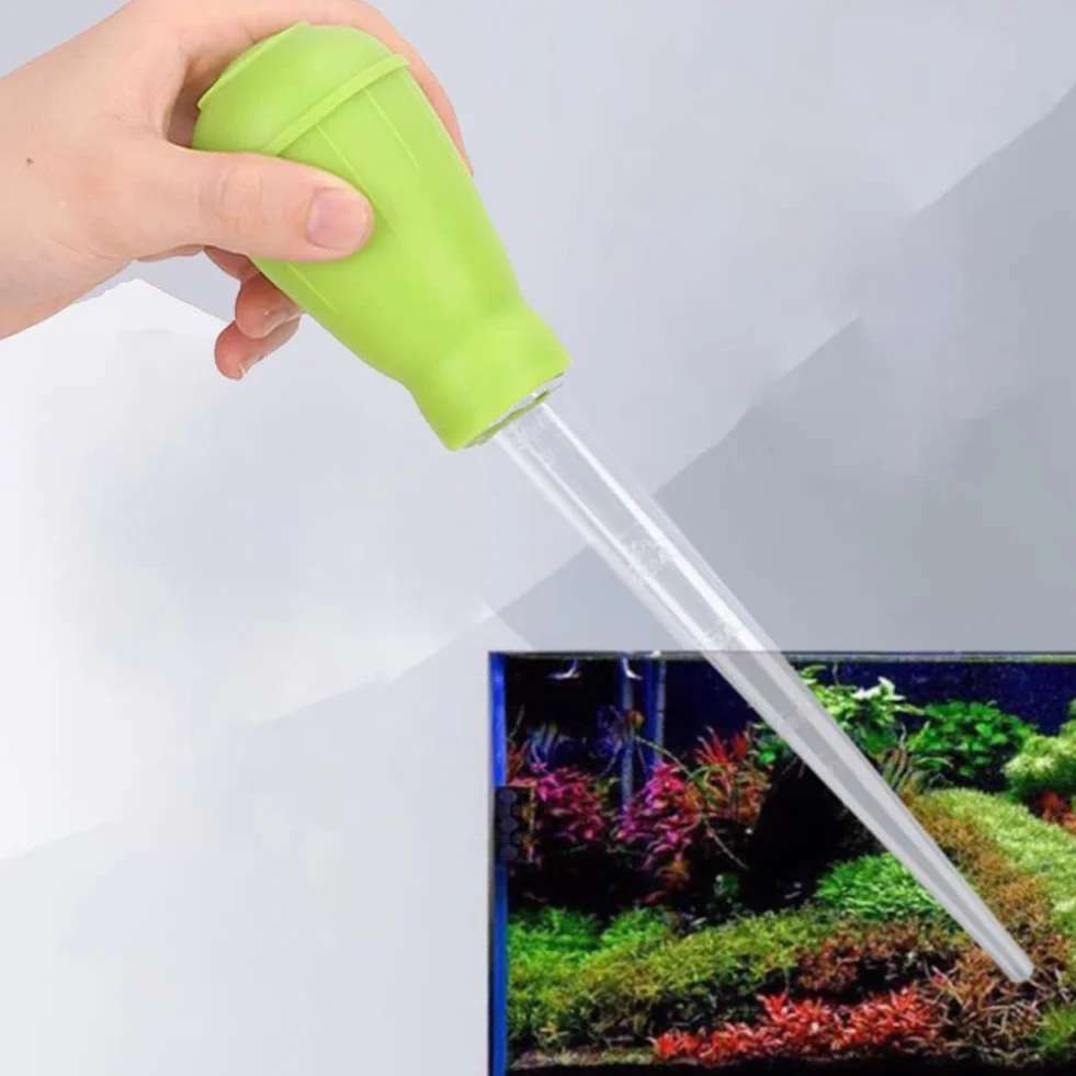 Pipety akwariowe Plastikowe narzędzie do zmiany wody Środek do usuwania odpadów Zakraplacz Mini ręczny zmieniacz wody Akwarium Środek do czyszczenia żwiru Akcesoria do akwarium do akwarium (zielony)