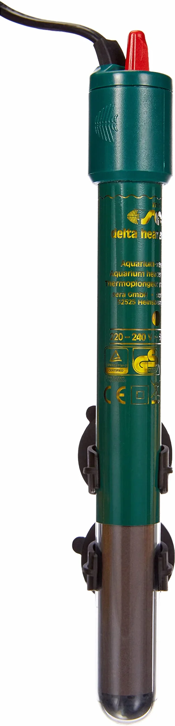 sera delta heater DH25 (25 W) – odporny na wstrząsy grzejnik o wyjątkowo smukłej konstrukcji z zabezpieczeniem przed przegrzaniem