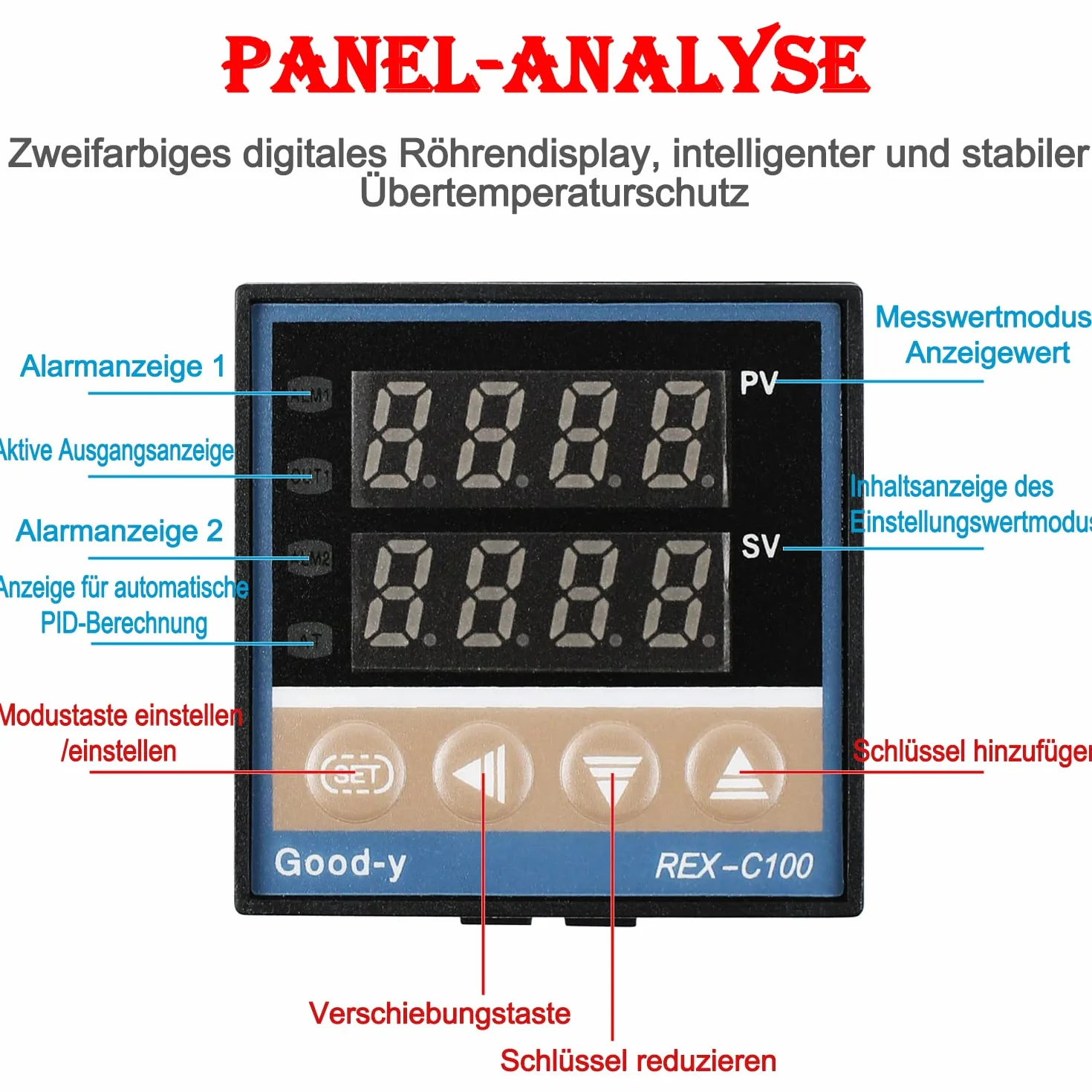 Zestaw cyfrowy regulator temperatury REX-C100 LED PID, termostat z termoparą typu K, przekaźnik wejściowy czujnika, wyjście SSR (0-400 ℃)