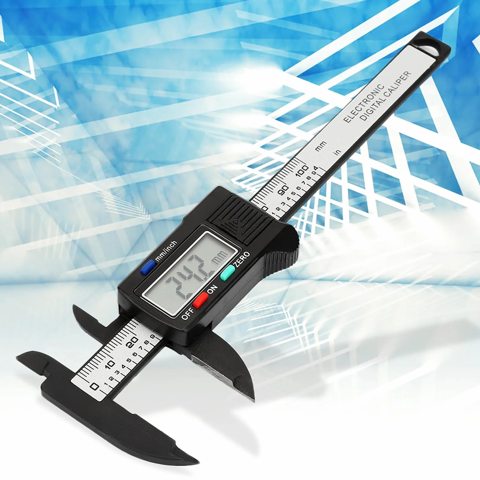 Suwmiarka cyfrowa 100 mm plastikowa z wyświetlaczem LCD