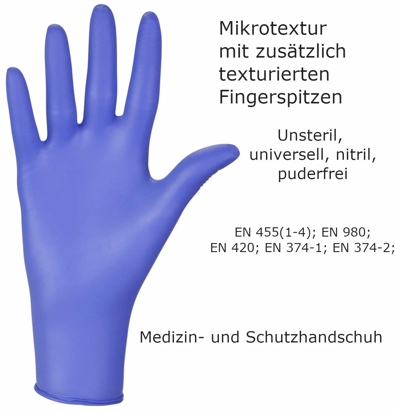 Mercator NITRYLEX BASIC Rękawice nitrylowe bezpudrowe niebieskie rozmiar M 100 sztuk