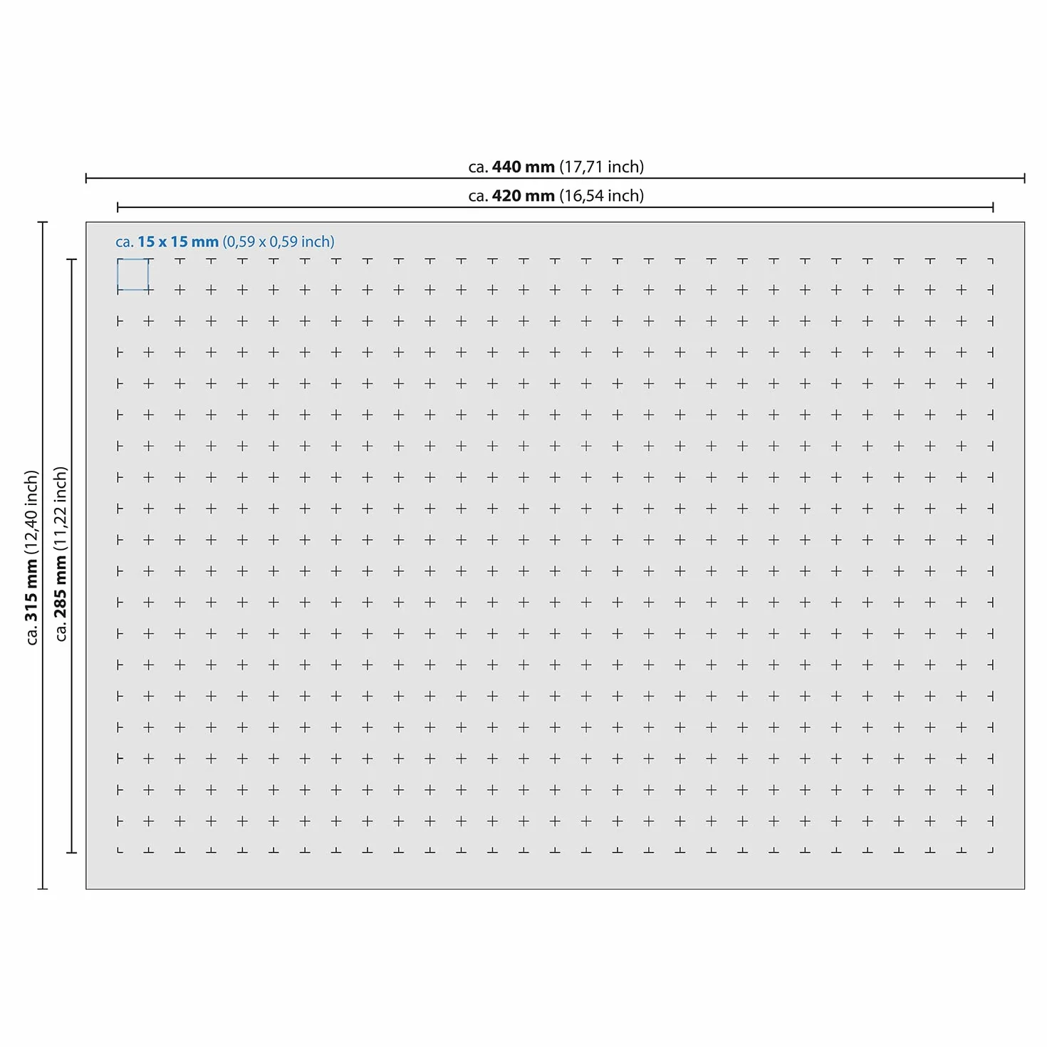 HMF 1451-80 pianka rastrowa wkładka do walizki 440x315x80 mm