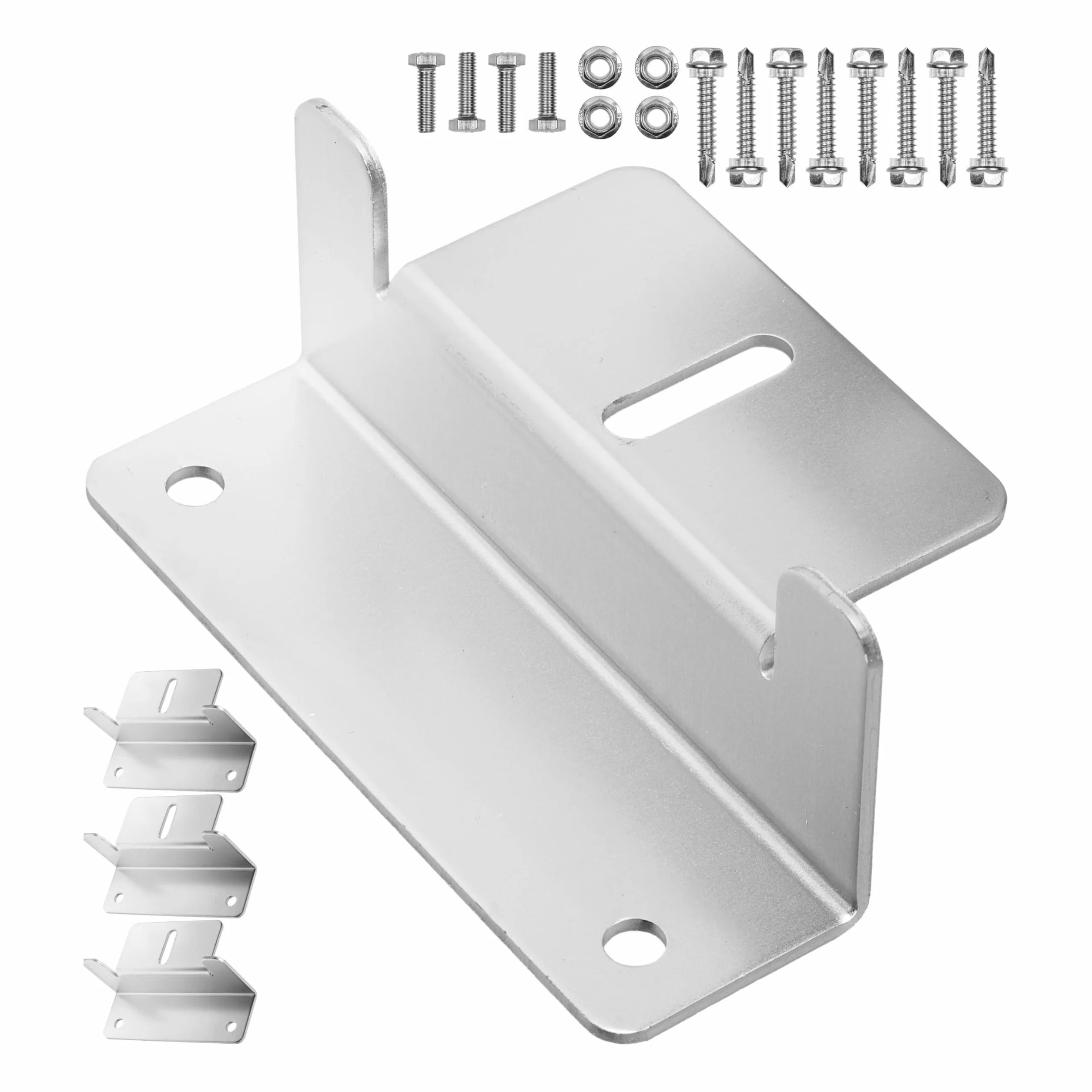 Uchwyt Z do panelu słonecznego, 4 sztuki, z aluminium, w zestawie śruby mocujące, uchwyt kątowy Z do modułu solarnego, uchwyt montażowy do przyczep kempingowych, transporterów, łodzi, mocowania dachu