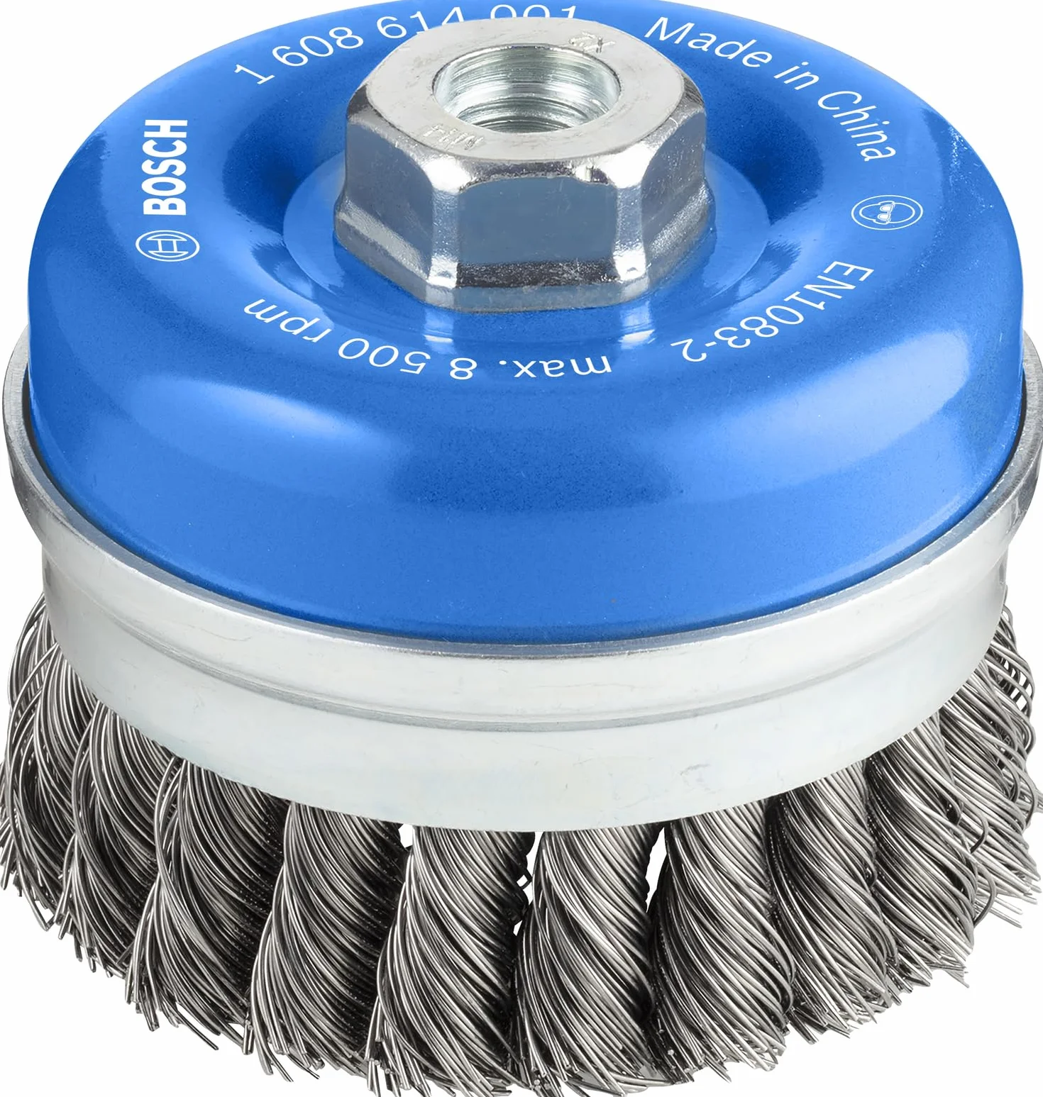 Bosch 1608614001 90Mm X M14 Cup Brush Knotted Wire 0.5Mm Steel