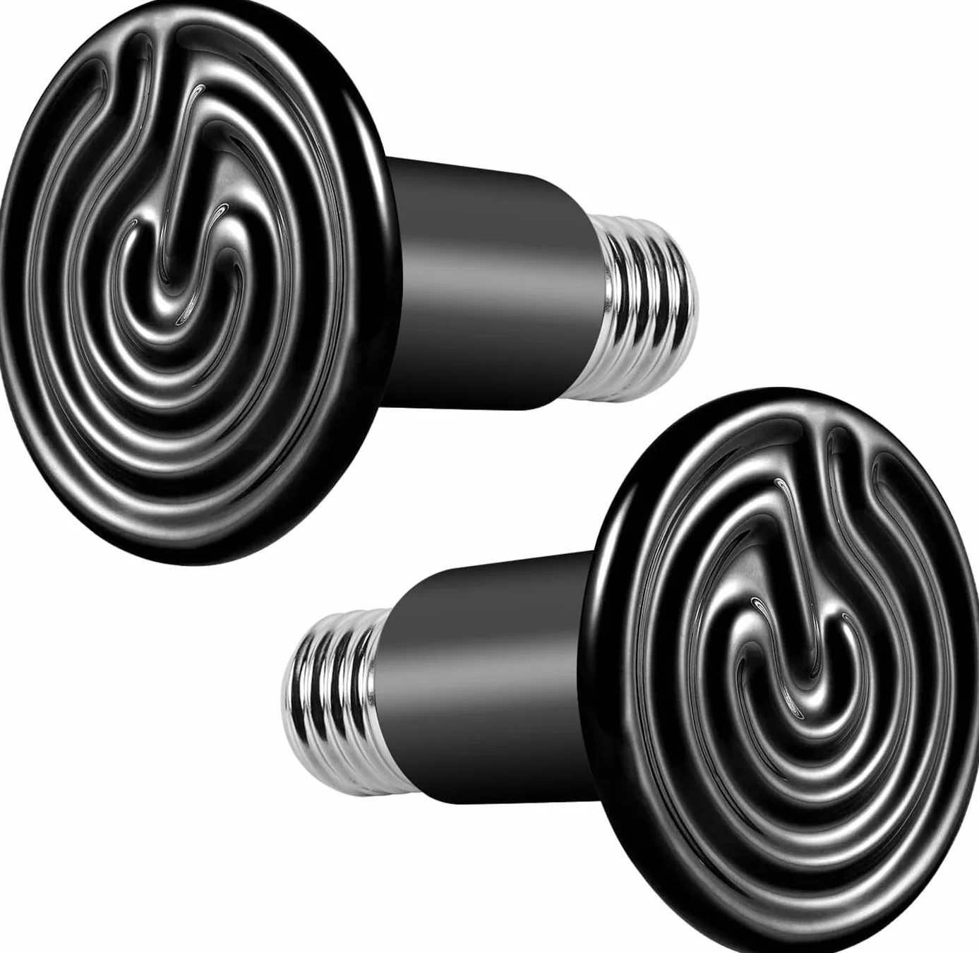 Bonlux 100W Lampa grzewcza do terrarium dla gadów, ceramiczny promiennik E27 dla jaszczurek/żółwi/węży/kurczaków/psów, bez światła, 2 sztuki